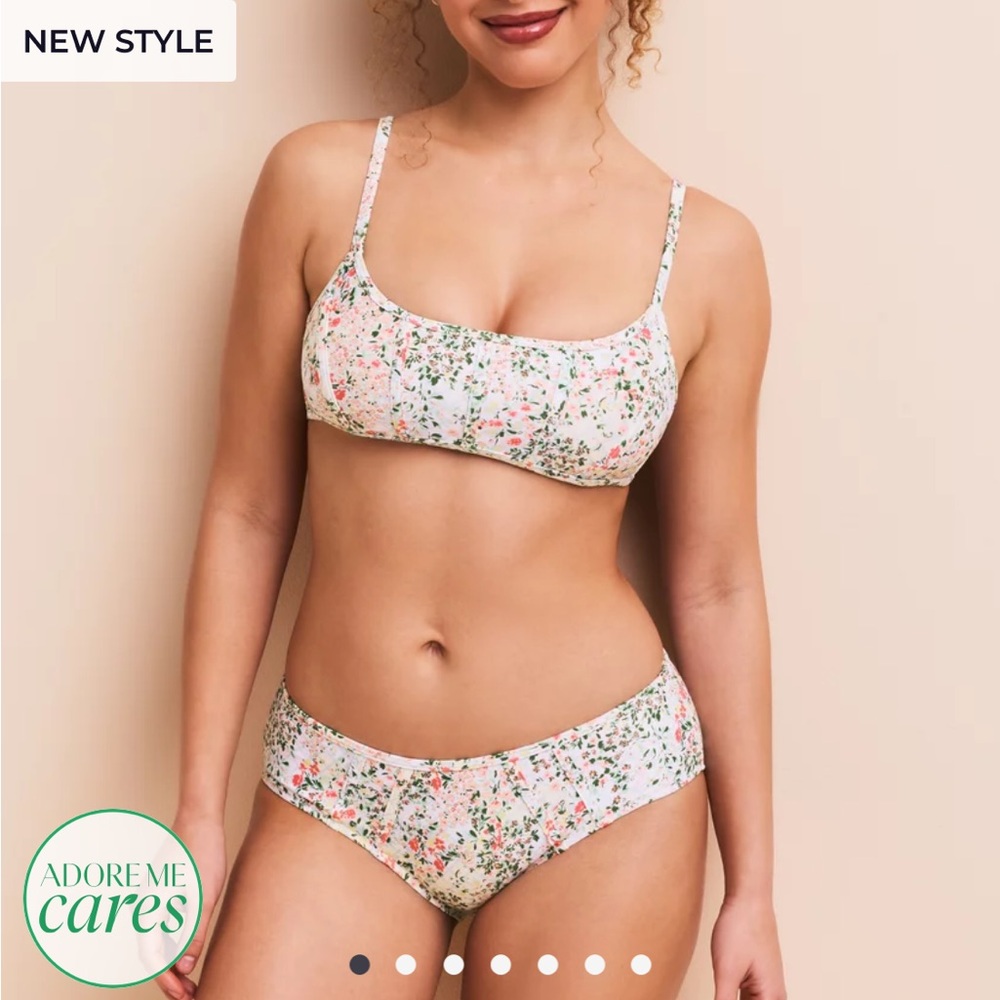 Adore Me Valcea bikini - Cream and Pink
